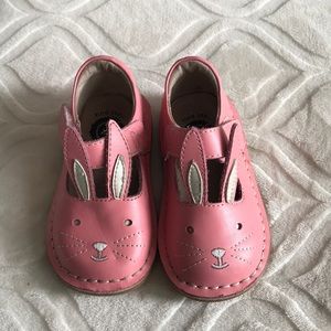 Livie and Luca toddler pink bunny shoes